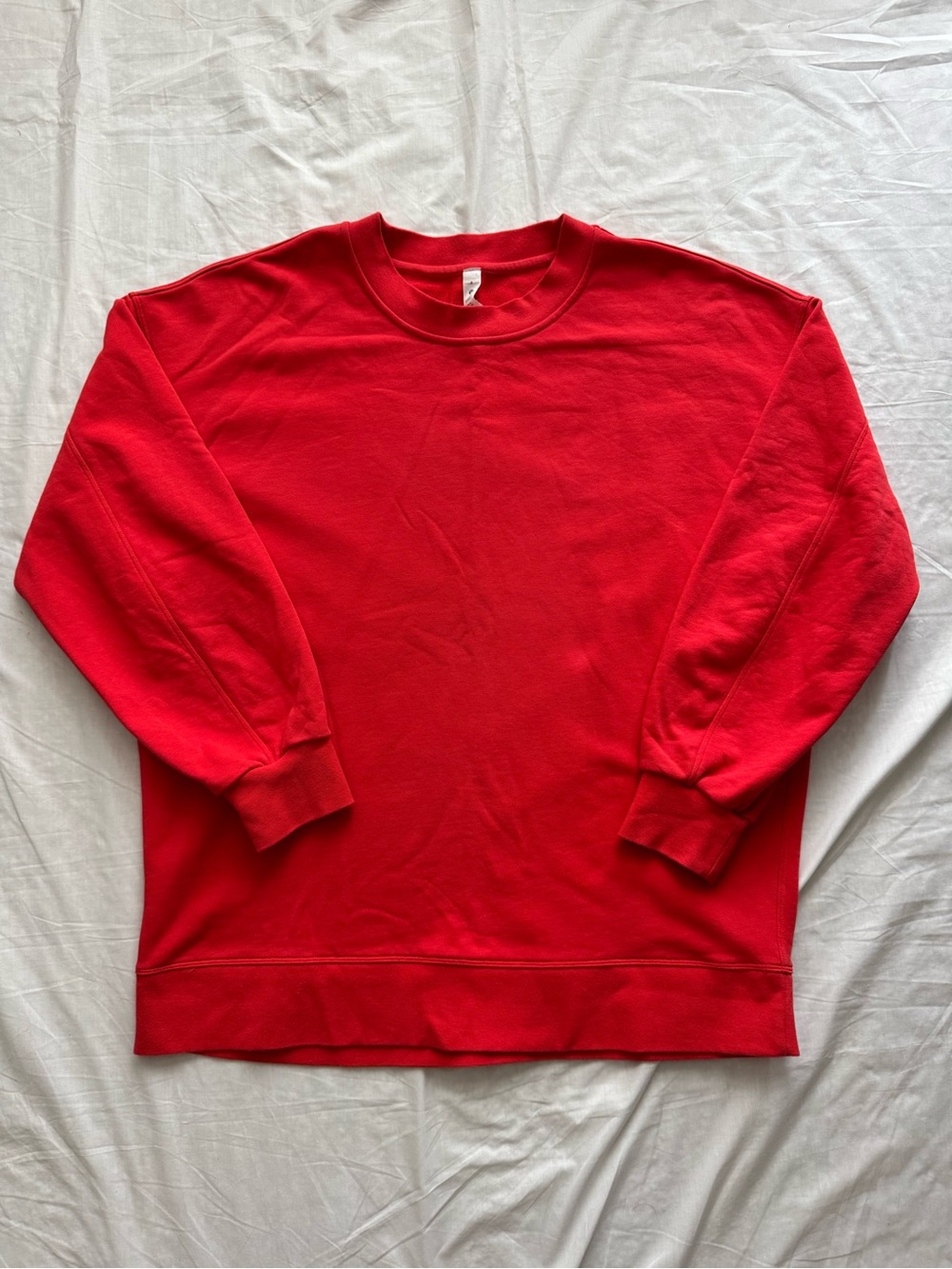 Lululemon Women’s Red Oversized Crewneck Sweatshirt Size 8 Cotton Pullover